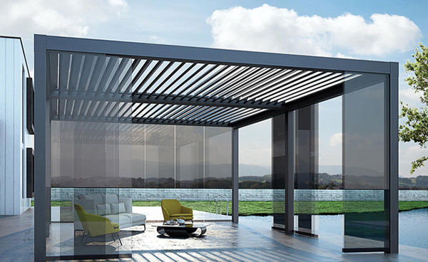 Pergola With Sliding Glass Doors