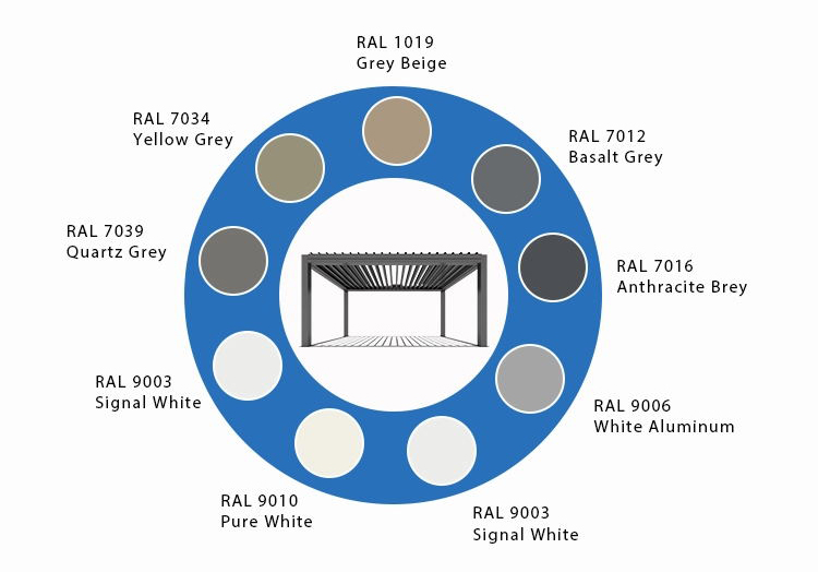 Standard Color Options Of Pergola