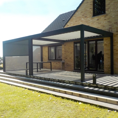 Eco friendly sunshade extruding aluminum metal iron gazebo pergolas design 4x3