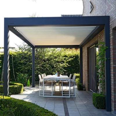 DIY Pergola designs garden louvre roof aluminium metal gazebos pergolas