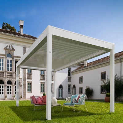 Remote control patio waterproof louver roof gazebo price with adjustable roof louvers