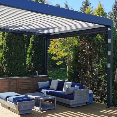 Garden Sun Shading Pavilion Motorised Aluminium Bioclimatic Pergola