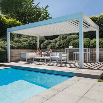 Electric outdoor gazebo aluminum waterproof pergola