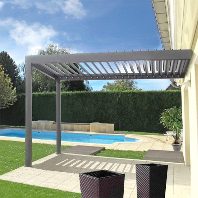 Remote control motorized aluminum pergola cover outdoor patio roof