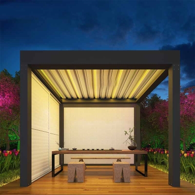 Waterproof balcony opening roof electric pergola roof awning kit