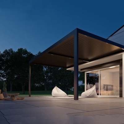 Opening louvred roof motorized adjustable aluminum louver pergola gazebo