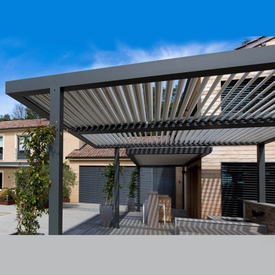 Electric Aluminum Outdoor Motorized Louver Pergola Patio Roof System