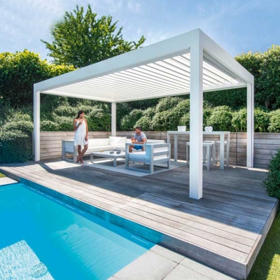 Motorized Louvered Garden Waterproof Custom Aluminium Bioclimatic Pergola