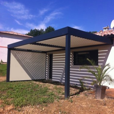 Garden outdoor motorized waterproof aluminium louvered pergola roof covers