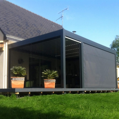 Adjustable louvered roof outdoor aluminium pergola gazebo louver kit