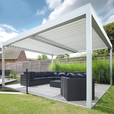 garden patio electric aluminum bioclimatic outdoor metal pergola kit