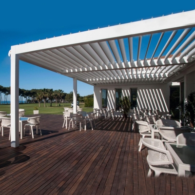 Motorized opening roof waterproof outdoor patio roof pergola systems