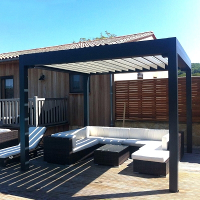 Custom made electric pergola waterproof aluminum louvered roof