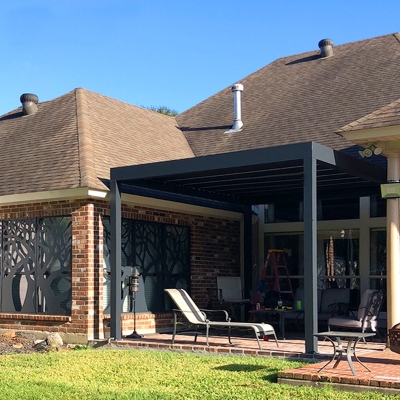 Customized DIY backyard aluminum pergola shade louvre roof