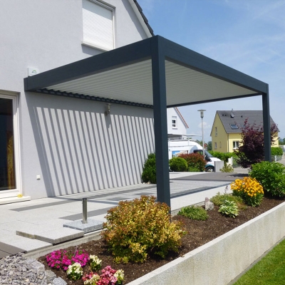 Automatic sliding and folding electric sunroof waterproof aluminium pergola outdoor