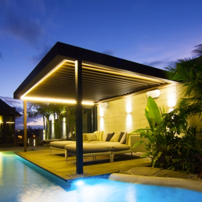 China Made Best Price Electric Waterproof Aluminum  Bioclimatic Retractable Roof  Pergola