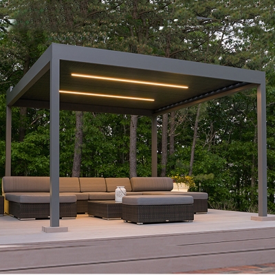 China Made New Product Cheap price outdoor modern motorized aluminium wrought iron pergola