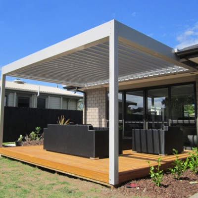 Factory Outdoor Garden White Aluminum Pergola 3x3m with Led Light