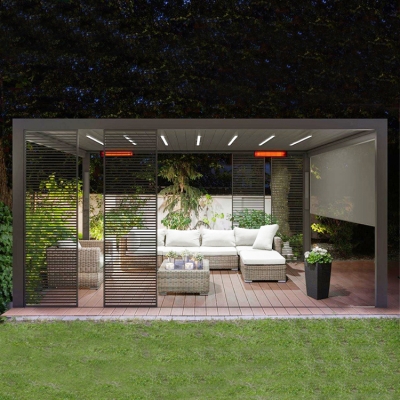 Remote Control Aluminium Pergolas Gazebo Pergola  with LED light
