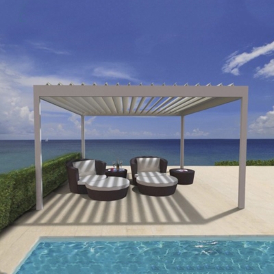 Modern outdoor biolimatic aluminum pergola garden gazebo