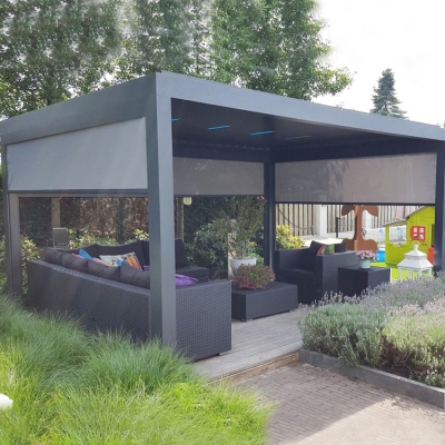 Fashion Design Sun Shading Louvre Rainproof Outdoor Pergola Roof Louver