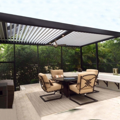 Trade assurance opening and closing roof louvre gazebo pagola