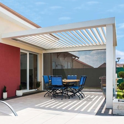 China best sell outdoor electric roof shutter garden pergola louver kits