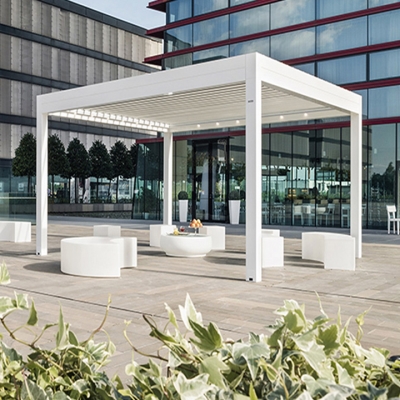 Luxury Garden Louver Roof  Gazebo Modern Pergola Dealers  profile aluminium pour pergola custom l shape pergola