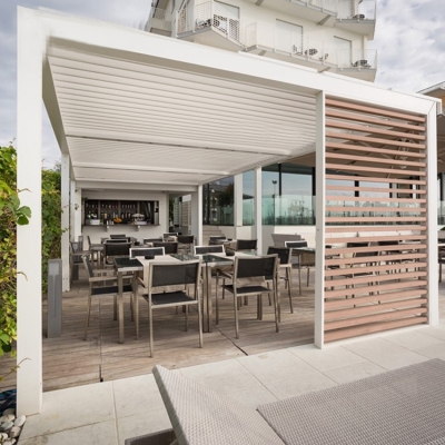 waterproof pergola bioclimatica retractable balcony roof sun room