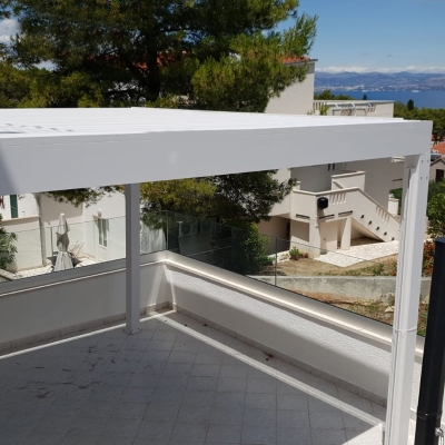 New Europe Atrium Attached Waterproof Folding Aluminum Pergola Bioclimatic
