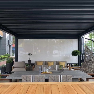 Modern japanese waterproof garden outdoor bioclimatic aluminium pergola price