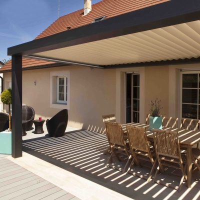 Modern waterproof custom bioclimatic aluminum pergolas for garden