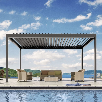 Easily assembled powder coated pergola tent roof aluminium 4x3