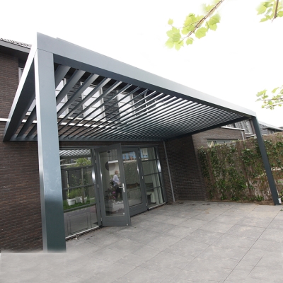 Bioclimatique waterproof louver roof system aluminum louvered pergola motorized