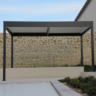 Aluminum motorized waterproof roof louvered pergola price