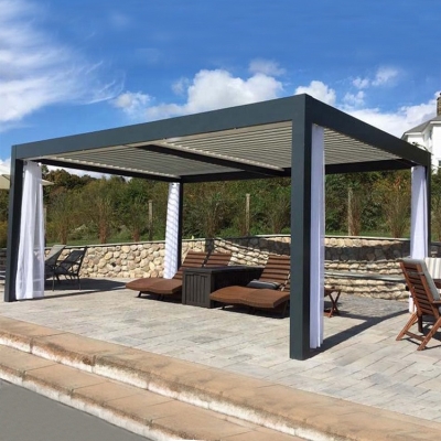 BLD Sun shade terrace roof remote control patio electric aluminum bioclimatic pergola