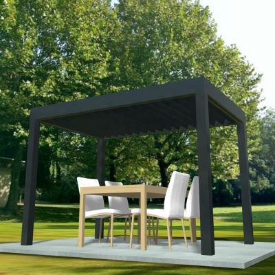 Modern Outdoor Electric Louver Roof Aluminum Pergola For Patio Cover