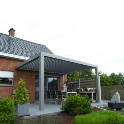 Outdoor pergola roof system bioclimatique gazebo with wind and rain sensor