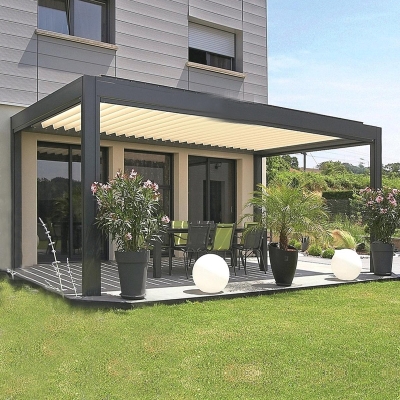 Bioclimate motorized gazebo louvered roof electric aluminum pergola