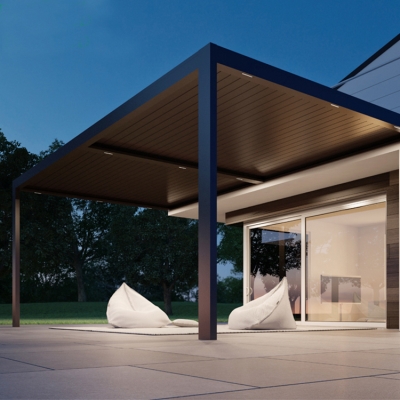 Sun shading roof aluminum pergola motorized louvre roof