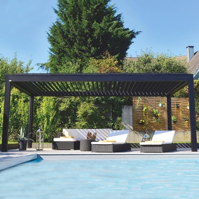 Electric open and close aluminium outdoor pergola patio roof