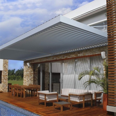 Modern aluminium motorized louvre roof metal garden pergola roof system