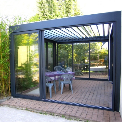 Outdoor swimming pool roof louver waterproof motorized pergola