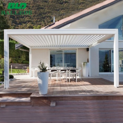 aluminium garden waterproof slats opening louver pergola