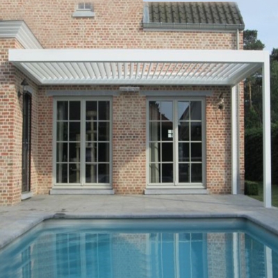 outdoor aluminum motorized pergola kits with louver panels