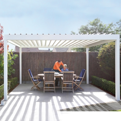 sunshade rainproof outdoor bar weatherproof louver gazebo