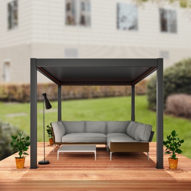 OEM Manufacturer 3*3m 3*4m 4*4m 6*4m Bioclimatic Gaezbo Motorized Aluminum Louvered Roof Pargola Kits