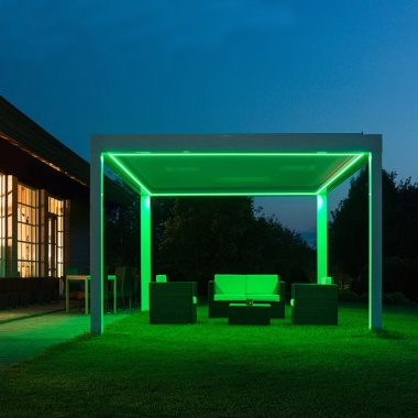 2022 Bioclimatic Waterproof Aluminum Louvered Roof Pergola Kits Metal Luxury Garden Gazebo