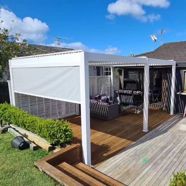Electric Louvre Roof Patio Arches Aluminum Arbours Outdoor Garden Small Bioclimatic Pergola
