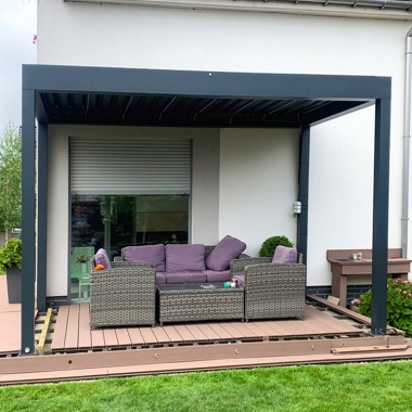 Customized Aluminum Pergola Outdoor Automatic Waterproof Arches Louver Patio Roof Pergola